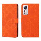 For Xiaomi 12 Lite Ethnic Style Embossed Pattern Leather Phone Case(Orange) - 1