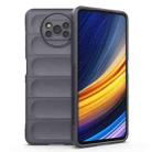 For Xiaomi Poco X3 NFC Magic Shield TPU + Flannel Phone Case(Dark Grey) - 1