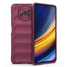 For Xiaomi Poco X3 NFC Magic Shield TPU + Flannel Phone Case(Wine Red) - 1