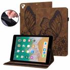 Big Butterfly Embossed Smart Leather Tablet Case For iPad Air 2 / 9.7 2018&2017(Brown) - 1