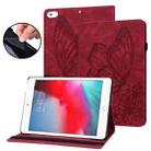 Big Butterfly Embossed Smart Leather Tablet Case For iPad mini 2019 / 4 / 3 / 2 / 1(Red) - 1