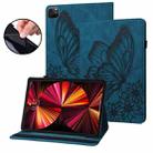 For iPad Pro 11 2022 / 2021 / 2020 / Air 2020 10.9 Big Butterfly Embossed Smart Leather Tablet Case(Blue) - 1