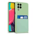 For Samsung Galaxy M53 5G Liquid Silicone Skin Feel Shockproof Phone Case with Card Slot(Green) - 1