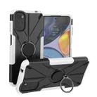 For Motorola Moto G22 Armor Bear Shockproof PC + TPU Phone Case with Ring(White) - 1