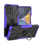 For Motorola Moto G22 Armor Bear Shockproof PC + TPU Phone Case with Ring(Purple) - 1