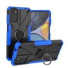 For Motorola Moto G22 Armor Bear Shockproof PC + TPU Phone Case with Ring(Blue) - 1