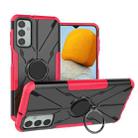 For Samsung Galaxy F23 / M23 5G Armor Bear Shockproof PC + TPU Phone Case with Ring(Rose Red) - 1