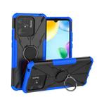 For Xiaomi Redmi 10C 4G Armor Bear Shockproof PC + TPU Phone Case with Ring(Blue) - 1