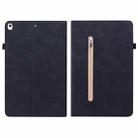 Skin Feel Solid Color Zipper Smart Leather Tablet Case For iPad 10.2 2021 / 2020 / 2019 / Air 10.5 2019(Black) - 2