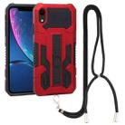 For iPhone XR Vanguard Lanyard Kickstand TPU + PC Phone Case(Red) - 1