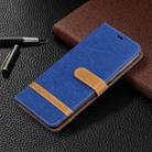 For Galaxy A21 Color Matching Denim Texture Horizontal Flip Leather Case with Holder & Card Slots & Wallet & Lanyard(Royal Blue) - 6