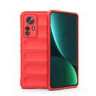 For Xiaomi 12 Pro Magic Shield TPU + Flannel Phone Case(Red) - 1