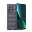 For Xiaomi 12 Pro Magic Shield TPU + Flannel Phone Case(Dark Grey) - 1