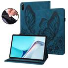 For Huawei MatePad 11 2021 Big Butterfly Embossed Leather Tablet Case(Blue) - 1