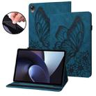 For OPPO Pad 11 inch 2022 Big Butterfly Embossed Leather Tablet Case(Blue) - 1