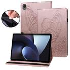 For OPPO Pad 11 inch 2022 Big Butterfly Embossed Leather Tablet Case(Rose Gold) - 1