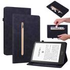 For Amazon Kindle Paperwhite 5 2021 Skin Feel Solid Color Zipper Smart Leather Tablet Case(Black) - 1