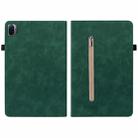 For Xiaomi Pad 5 Pro / Pad 5 Skin Feel Solid Color Zipper Smart Leather Tablet Case(Green) - 2