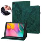 For Samsung Galaxy Tab A 8.0 2019 T290/T295 Big Butterfly Embossed Leather Tablet Case(Green) - 1