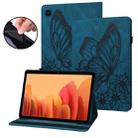 For Samsung Galaxy Tab S5e T720/T725 Big Butterfly Embossed Leather Tablet Case(Blue) - 1