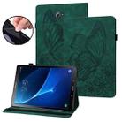 For Samsung Galaxy Tab A 10.1 2016 T580/T585 Big Butterfly Embossed Leather Tablet Case(Green) - 1