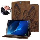 For Samsung Galaxy Tab S2 9.7 T810/T815 Big Butterfly Embossed Leather Tablet Case(Brown) - 1