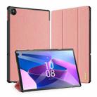 For Lenovo Tab M10 Plus 10.6 3rd Gen DUX DUCIS Domo Series Cloth Texture Magnetic Leather Tablet Case(Pink) - 1