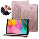 For Amazon Kindle Paperwhite 4 / 3 / 2 / 1 Big Butterfly Embossed Smart Leather Tablet Case(Rose Gold) - 1