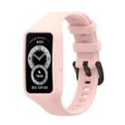 For Huawei Band 7 Integrated Silicone Watch Band(Light Pink) - 1