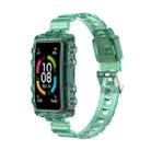 For Huawei Band 7 Integrated Transparent Silicone Watch Band(Green) - 1