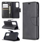 For Huawei P40 Retro Lambskin Texture Pure Color Horizontal Flip PU Leather Case with Holder & Card Slots & Wallet & Lanyard(Black) - 1