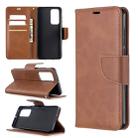 For Huawei P40 Retro Lambskin Texture Pure Color Horizontal Flip PU Leather Case with Holder & Card Slots & Wallet & Lanyard(Brown) - 1