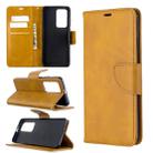 For Huawei P40 Pro Retro Lambskin Texture Pure Color Horizontal Flip PU Leather Case with Holder & Card Slots & Wallet & Lanyard(Yellow) - 1
