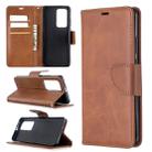 For Huawei P40 Pro Retro Lambskin Texture Pure Color Horizontal Flip PU Leather Case with Holder & Card Slots & Wallet & Lanyard(Brown) - 1