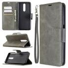 For Xiaomi Redmi K30 Retro Lambskin Texture Pure Color Horizontal Flip PU Leather Case with Holder & Card Slots & Wallet & Lanyard(Grey) - 1