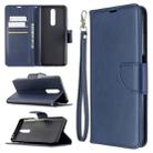 For Xiaomi Redmi K30 Retro Lambskin Texture Pure Color Horizontal Flip PU Leather Case with Holder & Card Slots & Wallet & Lanyard(Blue) - 1