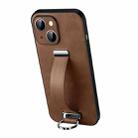 For iPhone 13 SULADA Cool Series PC + Leather Texture Skin Feel Shockproof Phone Case (Brown) - 1