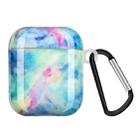 Painted Plastic Wireless Earphone Protective Case For AirPods 1 / 2(Starry Sky Marble) - 1