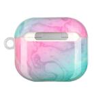 Painted Plastic Wireless Earphone Protective Case For AirPods 3(Pink Green Mable) - 3