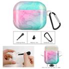 Painted Plastic Wireless Earphone Protective Case For AirPods 3(Pink Green Mable) - 5