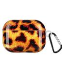 Painted Plastic Wireless Earphone Protective Case For AirPods Pro(Leopard) - 1