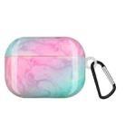 Painted Plastic Wireless Earphone Protective Case For AirPods Pro(Pink Green Mable) - 1