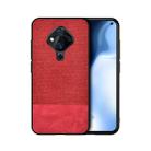 For Vivo S1 Pro (Indian Version) Shockproof Splicing PU + Cloth Texture PC + TPU Protective Case(Red) - 1