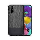 For Galaxy S20 Shockproof Splicing PU + Cloth Texture PC + TPU Protective Case(Black) - 1