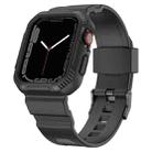 Integrated Carbon Fiber Pattern Silicone Watch Band For Apple Watch Series 9&8&7 41mm / SE 3&SE 2&6&SE&5&4 40mm / 3&2&1 38mm(Grey) - 1