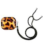 Painted Plastic Long Lanyard Wireless Earphone Protective Case For AirPods 3(Leopard) - 1