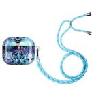 Painted Plastic Long Lanyard Wireless Earphone Protective Case For AirPods 3(Wolf Head) - 1