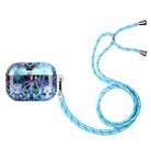 Painted Plastic Long Lanyard Wireless Earphone Protective Case For AirPods Pro(Wolf Head) - 1