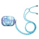 Painted Plastic Long Lanyard Wireless Earphone Protective Case For AirPods Pro(Snow Mountain Wolf) - 1