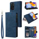 For Xiaomi Redmi Note 11 Pro International Multifunctional Frosted Zipper Wallet Leather Phone Case(Blue) - 1